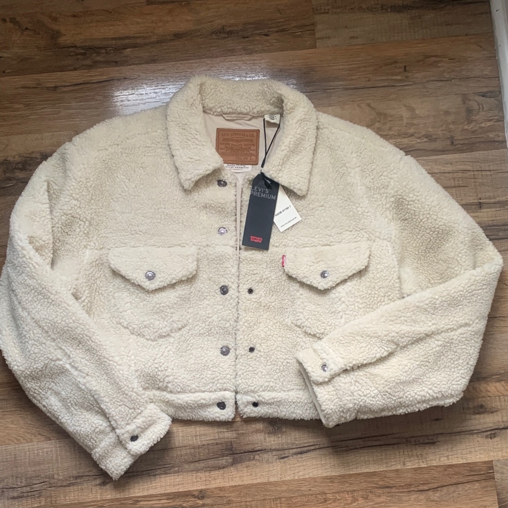 Levi's Cream Sherpa Trucker Jacket